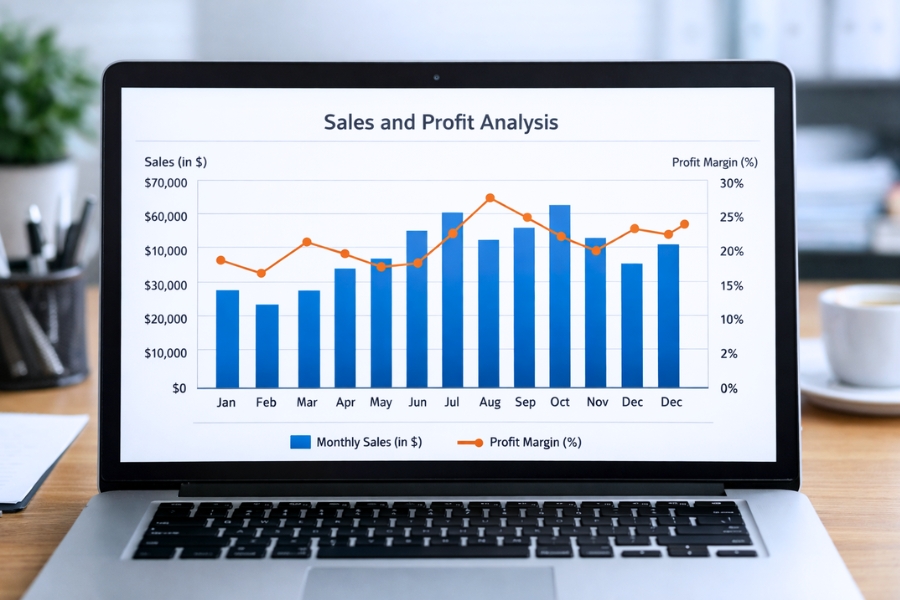 Cách thực hiện biểu đồ và trục phụ trong Excel 2019 4 Cách thực hiện biểu đồ và trục phụ trong Excel 2019