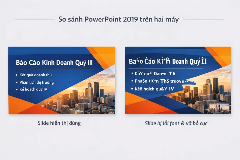 Cách thực hiện nhúng font chữ để tránh lỗi PowerPoint 2019