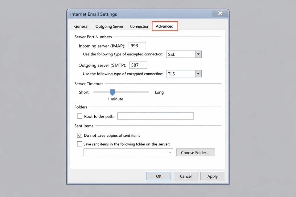 Cách thực hiện thêm tài khoản IMAP/POP3 Outlook 2019 6 Cách thực hiện thêm tài khoản IMAP/POP3 Outlook 2019 6