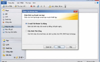 Cách thực hiện thêm tài khoản IMAP/POP3 trong Outlook 2010