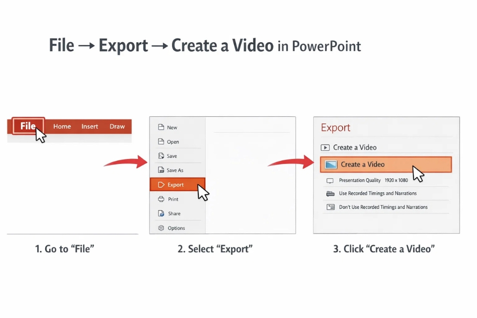 Cách thực hiện xuất video MP4 PowerPoint 2019 9