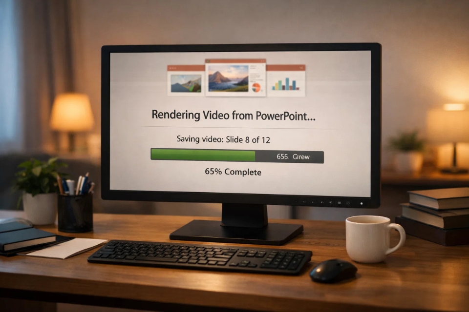 Cách thực hiện xuất video MP4 PowerPoint 2019 12