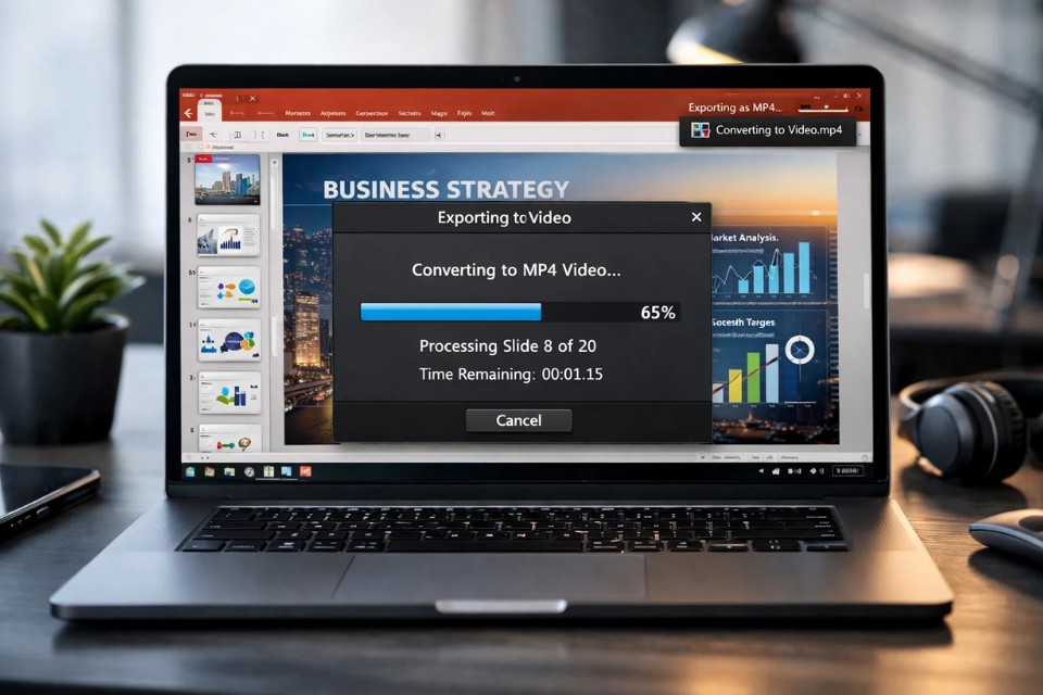 Cách thực hiện xuất video MP4 từ PowerPoint 365 2