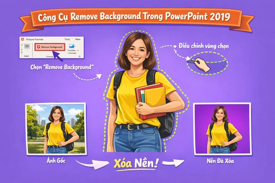 Cách xóa nền (Remove Background) trong PowerPoint 2019 đơn giản mà hiệu quả 6 Cách xóa nền (Remove Background) trong PowerPoint 2019 đơn giản mà hiệu quả 6