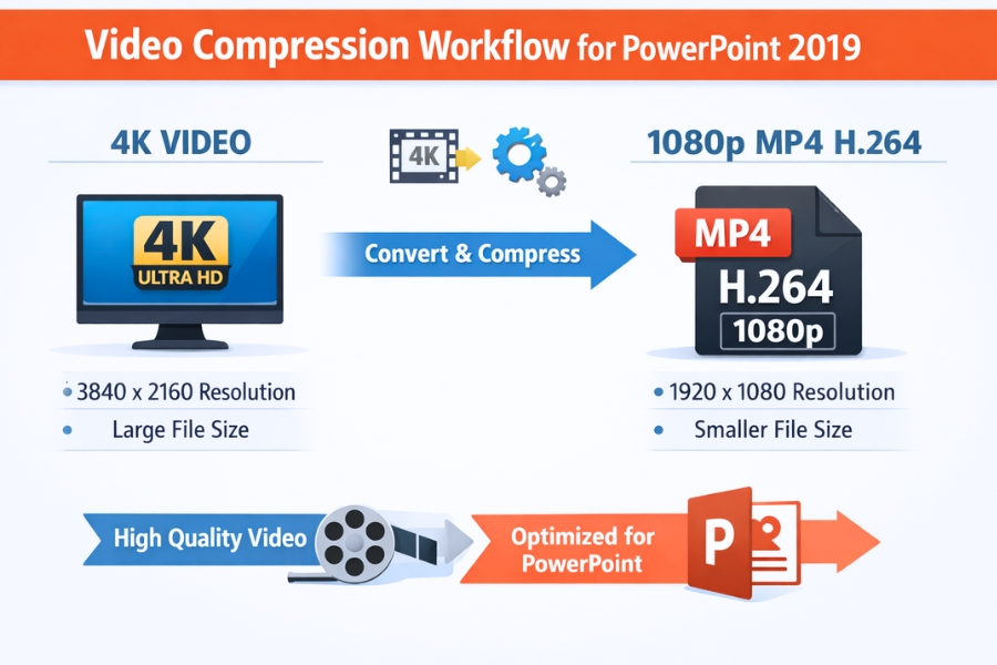 Hướng Dẫn Nén Video Và Tối Ưu Dung Lượng PowerPoint 2019