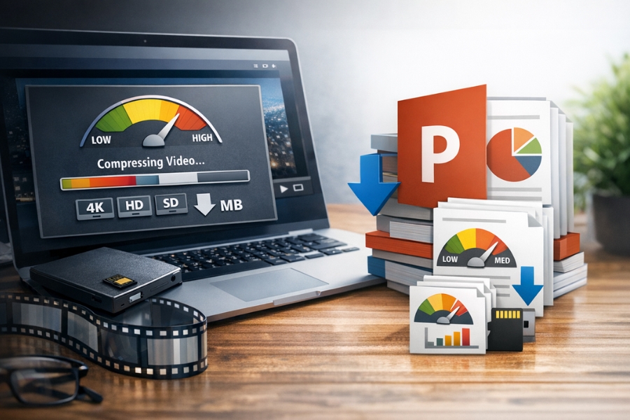 Hướng Dẫn Nén Video Và Tối Ưu Dung Lượng PowerPoint 2019