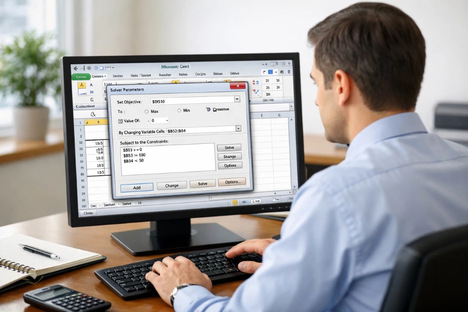 Hướng dẫn sử dụng Solver tối ưu hóa  Excel 2010