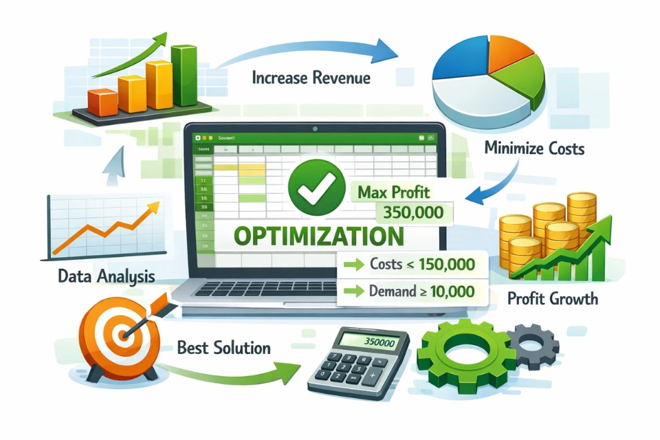 Hướng dẫn sử dụng Solver tối ưu hóa Excel 2010 5 Hướng dẫn sử dụng Solver tối ưu hóa Excel 2010 1