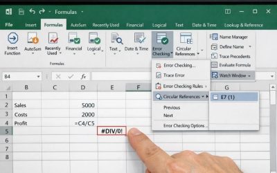 Lỗi cảnh báo Circular Reference trong Excel 2016