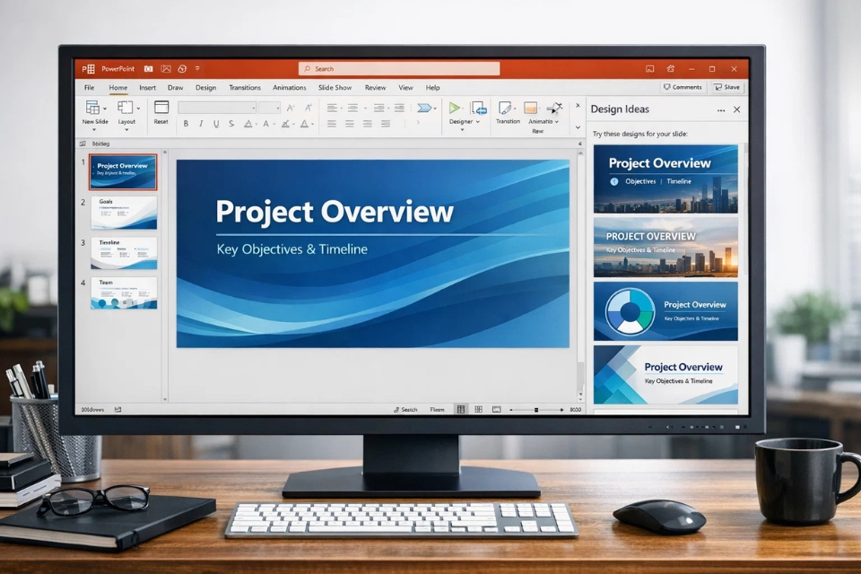 Cách sử dụng Design Ideas PowerPoint 365 1