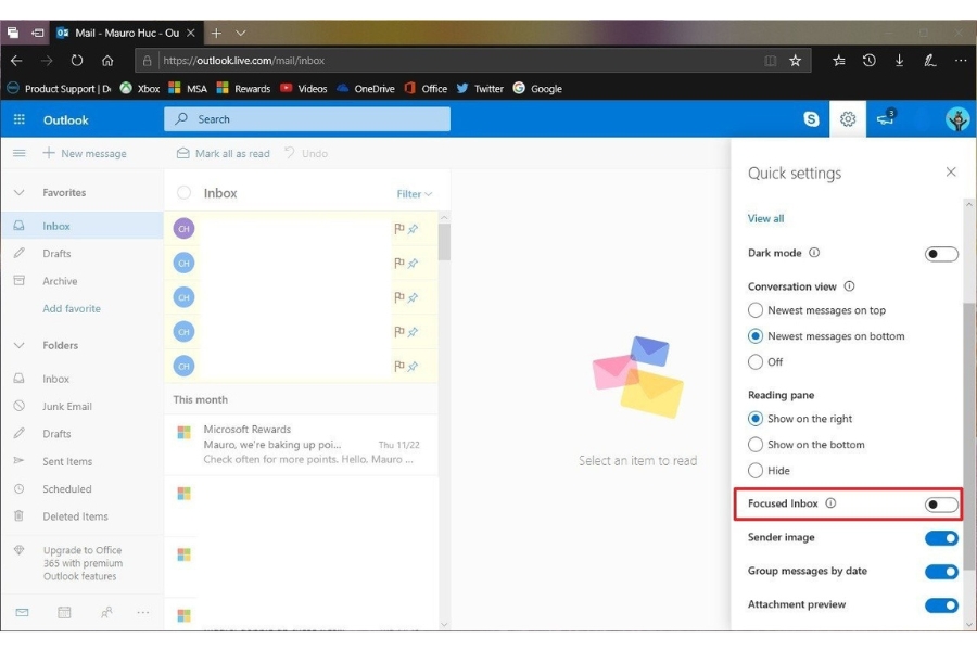 Cách Sử Dụng Focused Inbox Outlook 2019