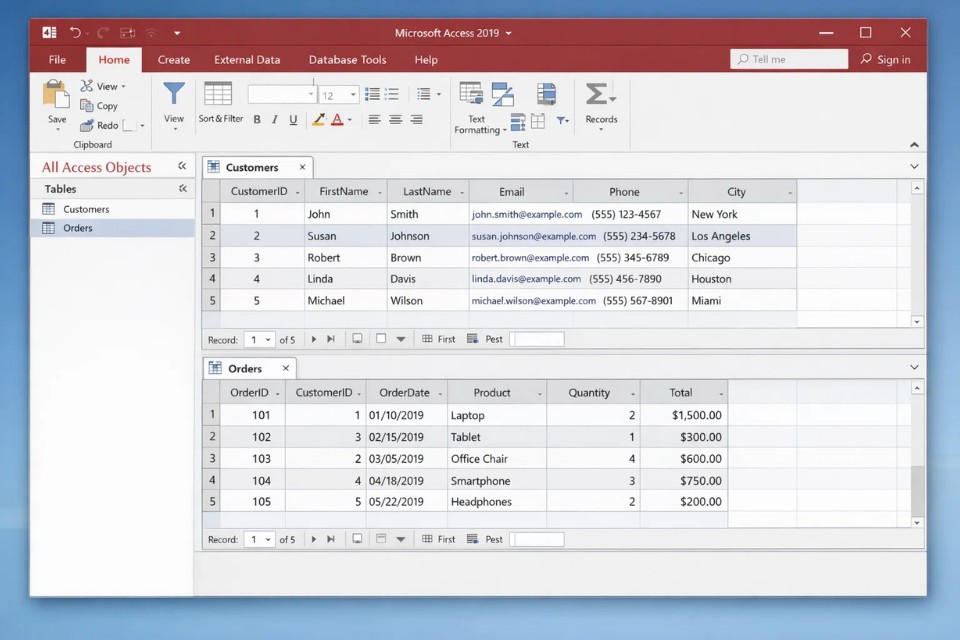 Cách Tạo Mối Quan Hệ (Relationships) Trong Access 2019 5 Cách Tạo Mối Quan Hệ (Relationships) Trong Access 2019 5