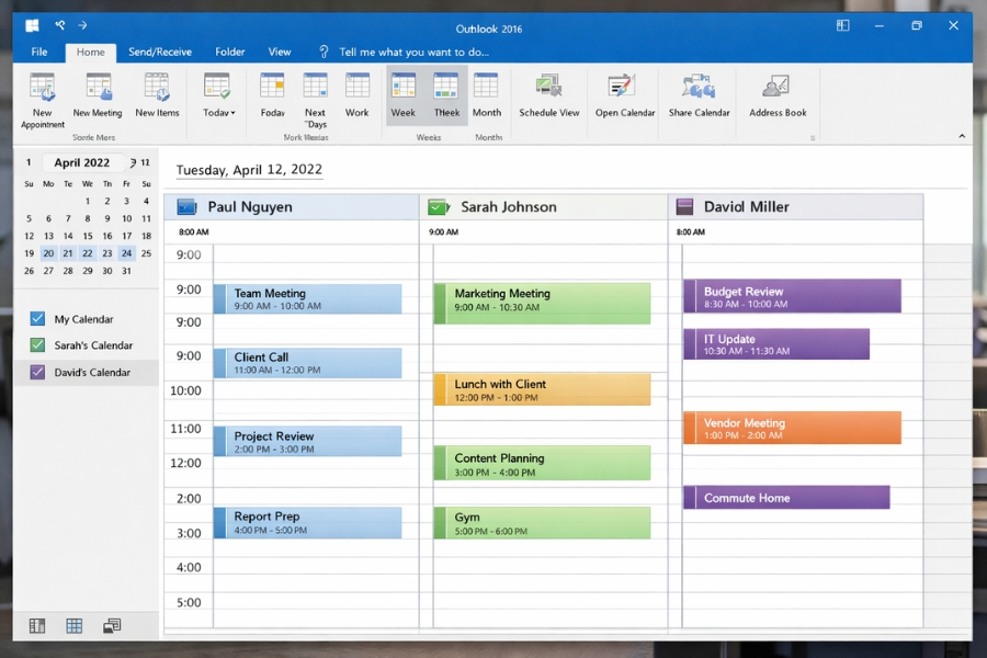 Cách Thực Hiện Chia Sẻ Lịch (Shared Calendar) Outlook 2016