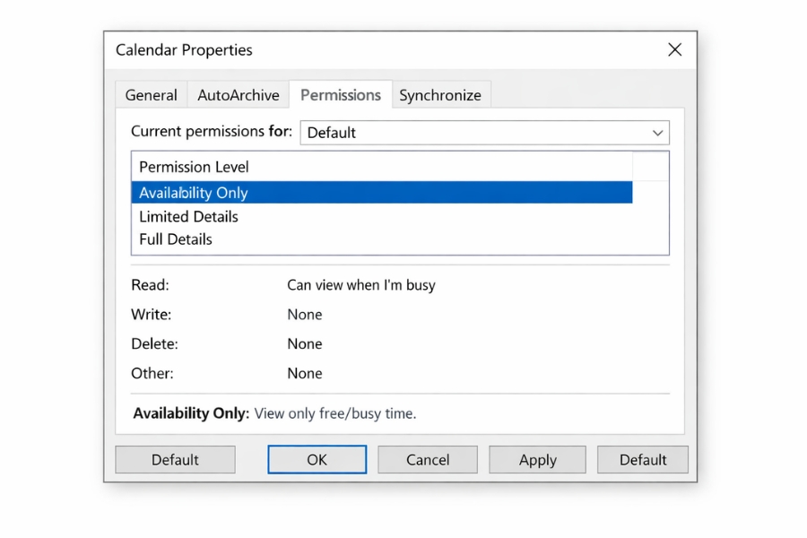 Cách Thực Hiện Chia Sẻ Lịch (Shared Calendar) Outlook 2019