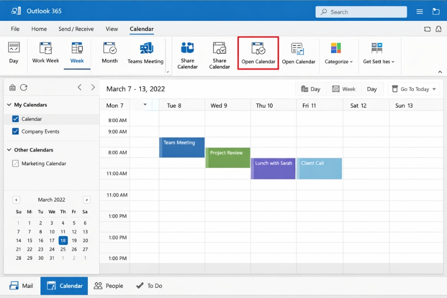 Cách Thực Hiện Chia Sẻ Lịch (Shared Calendar) Outlook 365