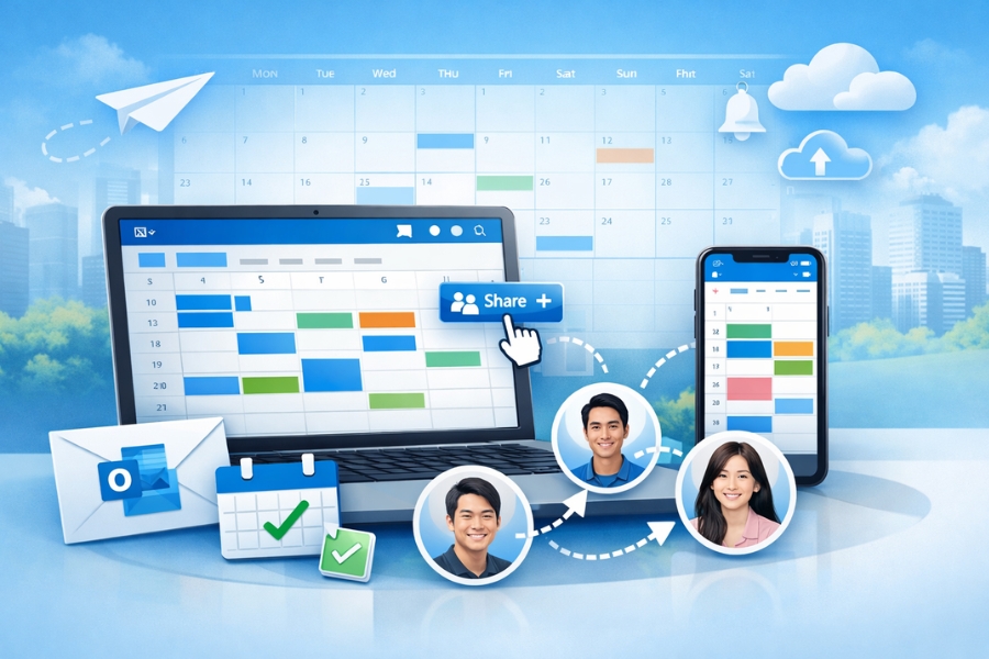 Cách Thực Hiện Chia Sẻ Lịch (Shared Calendar) Outlook 365
