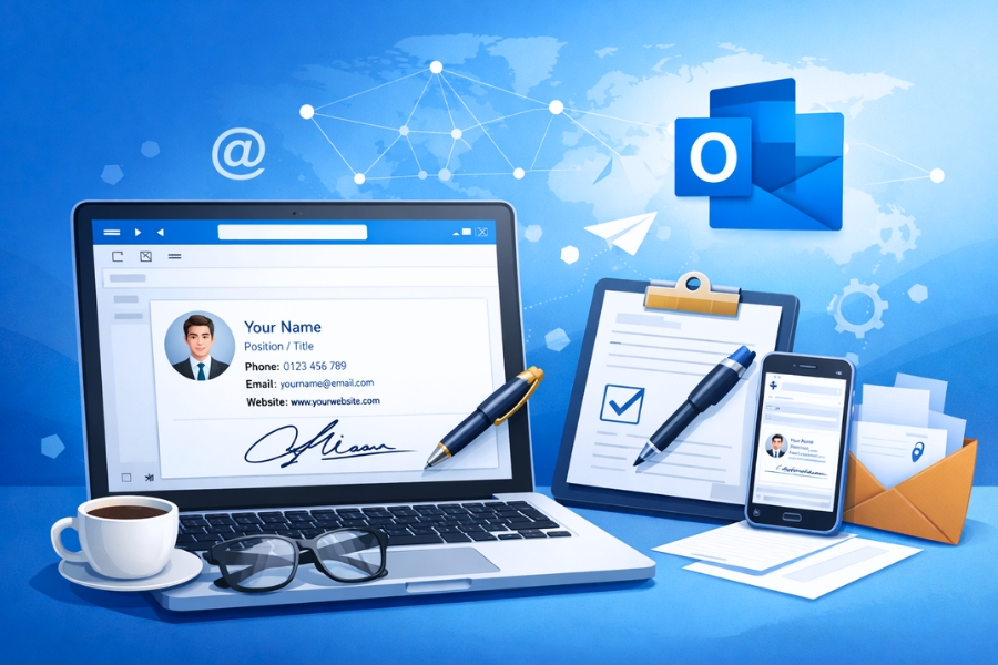 Cách Thực Hiện Chữ Ký Email (Signature) Outlook 2021