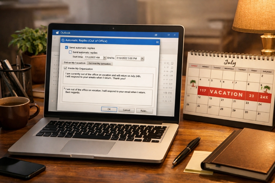 Cách Thực Hiện Tự Động Trả Lời (Out Of Office) Outlook 2019