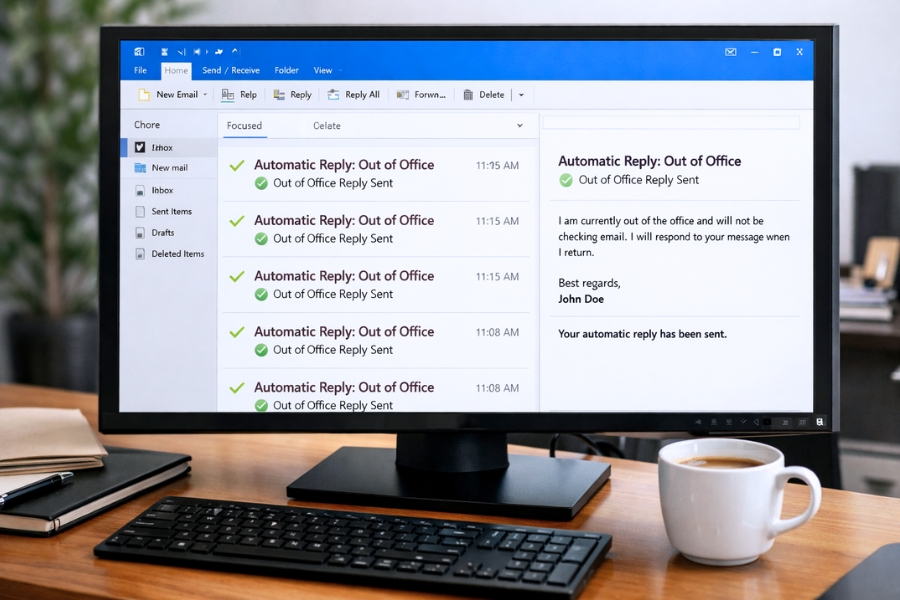 Cách Thực Hiện Tự Động Trả Lời (Out Of Office) Outlook 2019