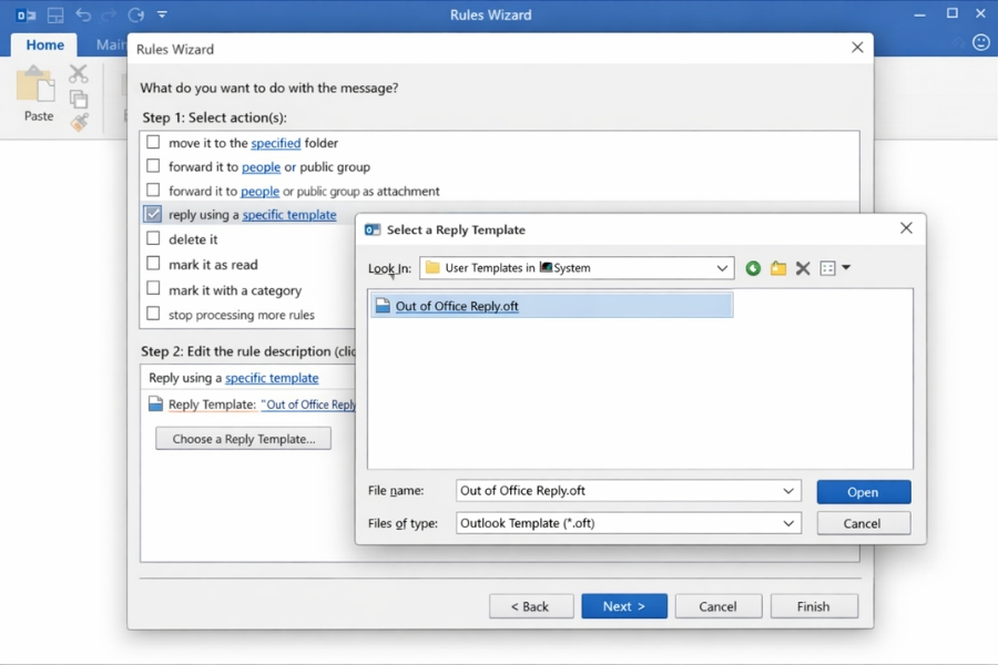 Cách thiết lập tự động trả lời (Out of Office) trong Outlook 2016
