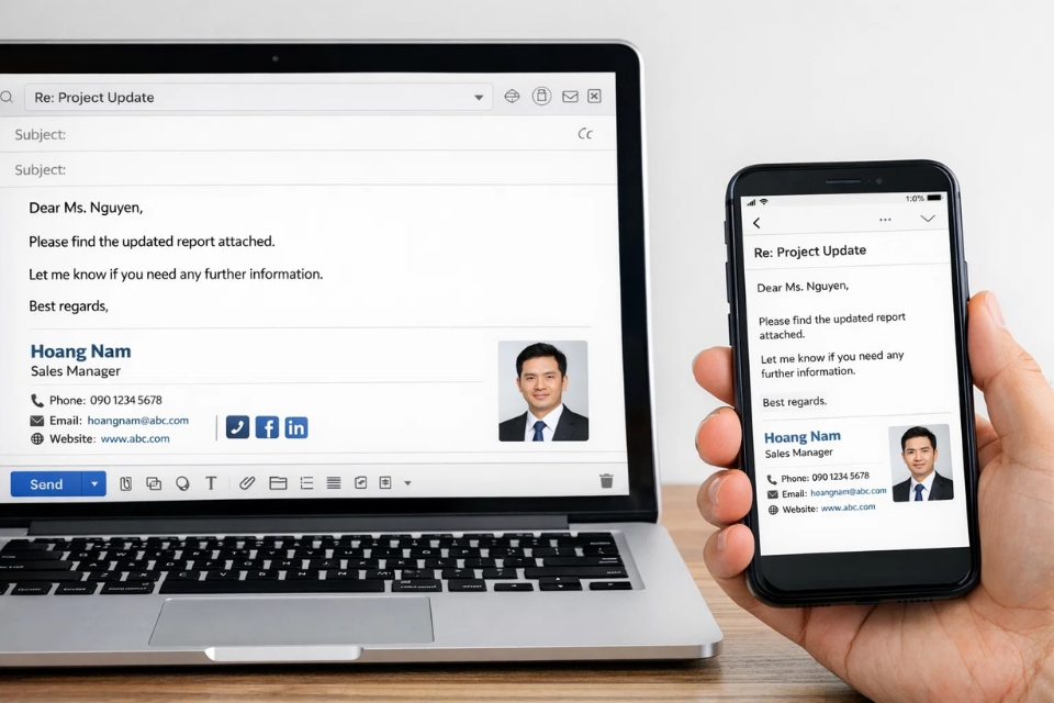 Cách thực hiện chữ ký email (Signature) Outlook 2016 19 Cách thực hiện chữ ký email (Signature) Outlook 2016 19