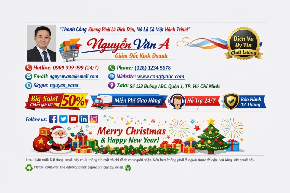 Cách thực hiện chữ ký email (Signature) Outlook 2016 18 Cách thực hiện chữ ký email (Signature) Outlook 2016 18