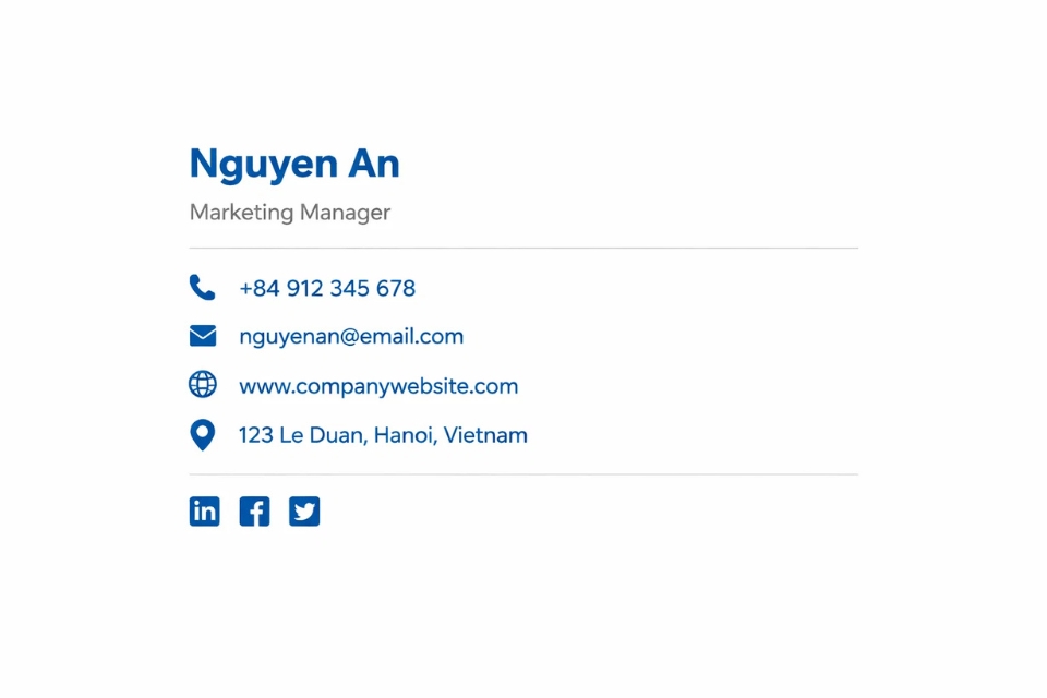 Cách thực hiện chữ ký email (Signature) Outlook 2019 10 Cách thực hiện chữ ký email (Signature) Outlook 2019 10