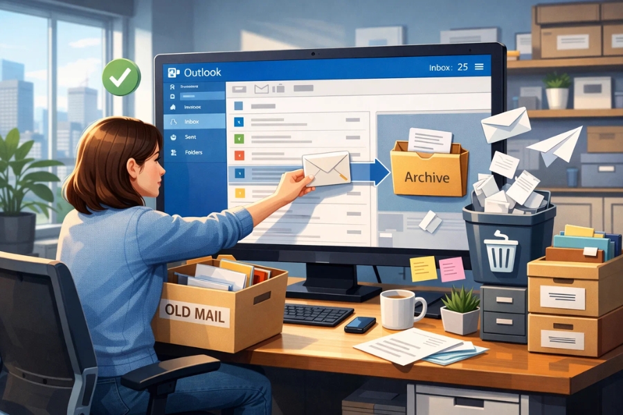 Cách xử lý file PST quá dung lượng và sửa bằng ScanPST trong Outlook 2010 11