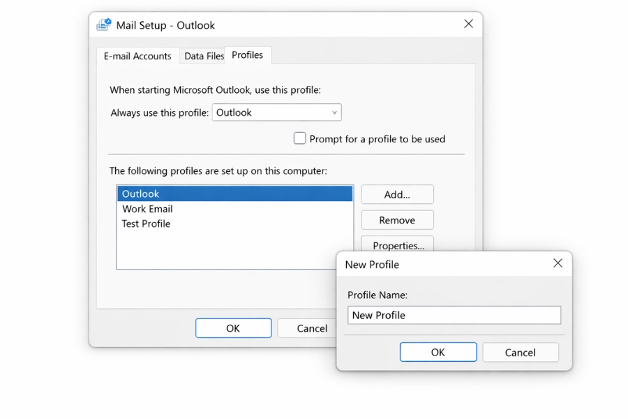 Lỗi gửi nhận 0x800CCC0E trên Outlook 365