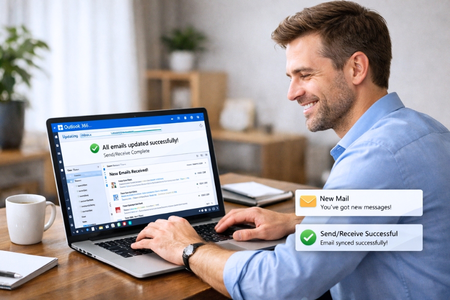 Lỗi gửi nhận 0x800CCC0E trên Outlook 365