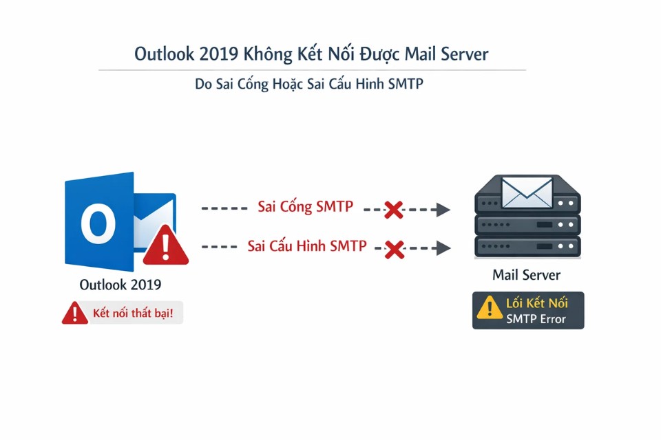 Lỗi gửi/nhận 0x800CCC0E trong Outlook 2019 7