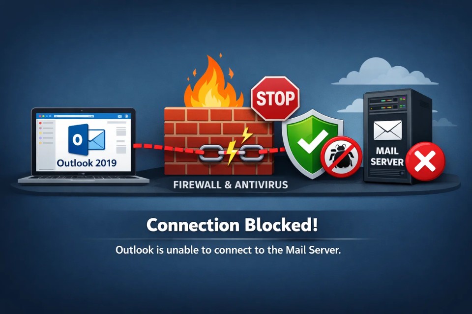 Lỗi gửi/nhận 0x800CCC0E trong Outlook 2019 5