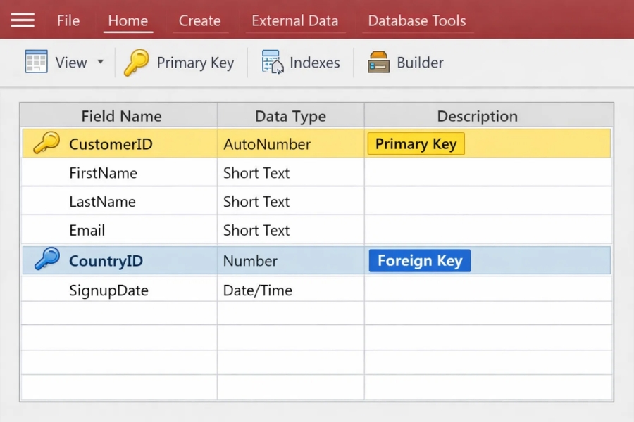 Hướng dẫn tạo mối quan hệ (Relationships) trong Access 365 – Cách liên kết dữ liệu đúng chuẩn, dễ hiểu 7 Hướng dẫn tạo mối quan hệ (Relationships) trong Access 365 – Cách liên kết dữ liệu đúng chuẩn, dễ hiểu 7