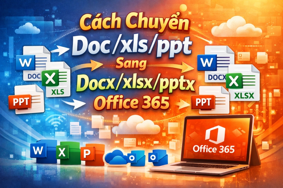 Cách Chuyển Docxlsppt Sang Docxxlsxpptx Office 365