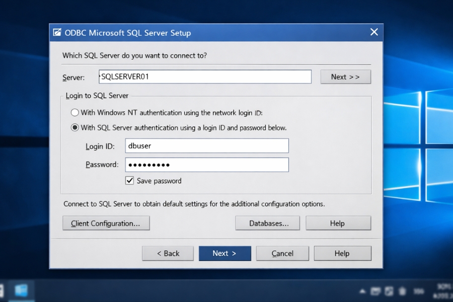 Cách Kết Nối ODBC Với SQL Server Access 2010