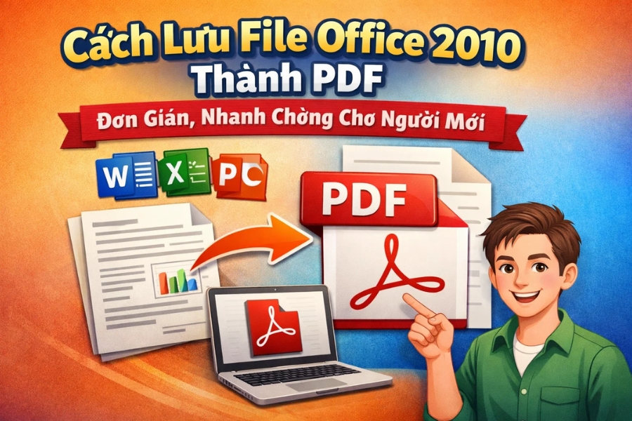 Cách Lưu File Office 2010 Thành PDF Đơn Giản, Nhanh Chóng Cho Người Mới