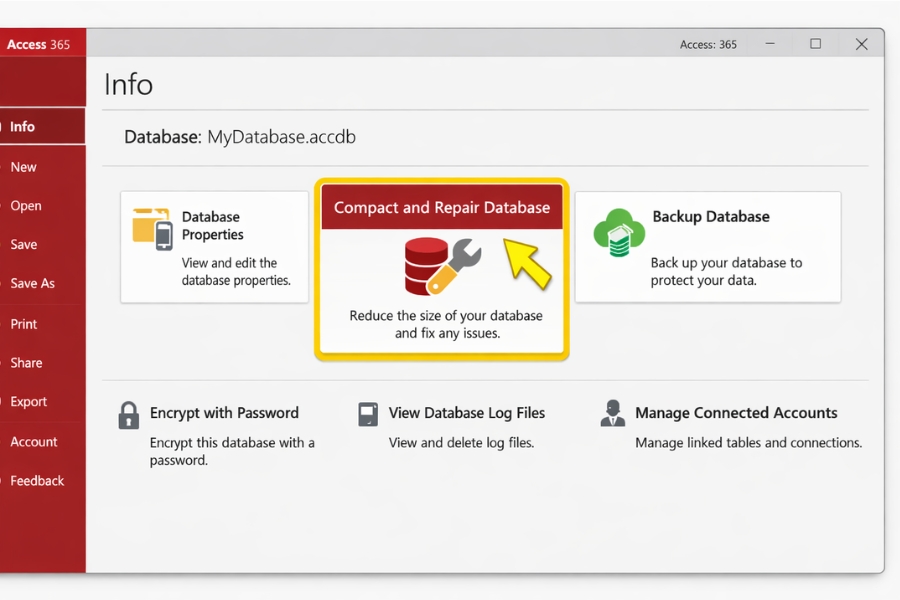 Cách Thực Hiện Compact And Repair Access 365