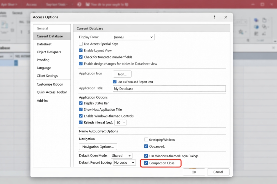 Cách Thực Hiện Compact And Repair Access 365