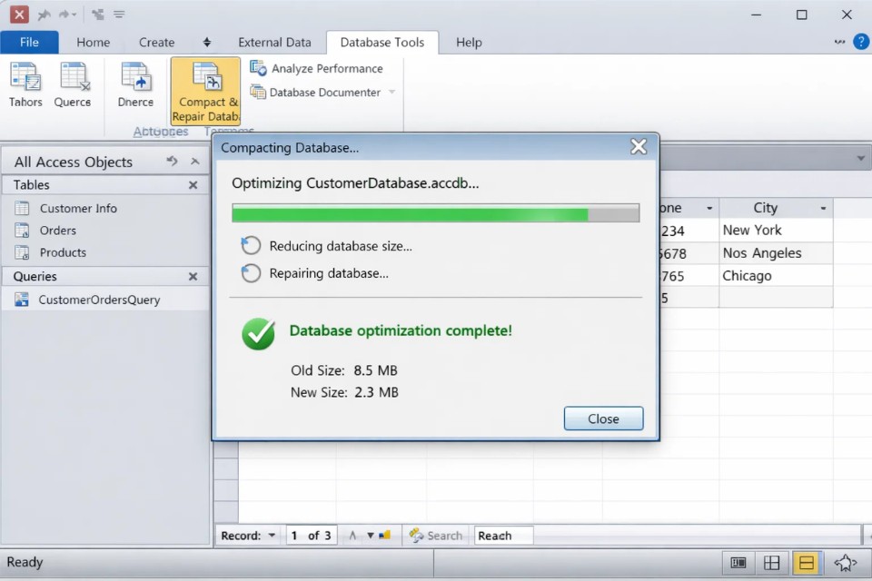 Cách Thực Hiện Compact and Repair Trong Access 2010 5