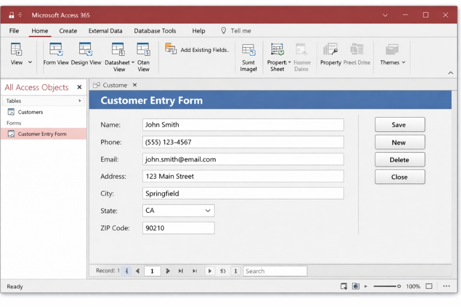 Cách Thực Hiện Form Nhập Liệu Access 365 5 Cách Thực Hiện Form Nhập Liệu Access 365