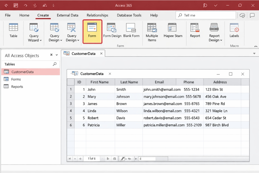 Cách Thực Hiện Form Nhập Liệu Access 365 6 Cách Thực Hiện Form Nhập Liệu Access 365
