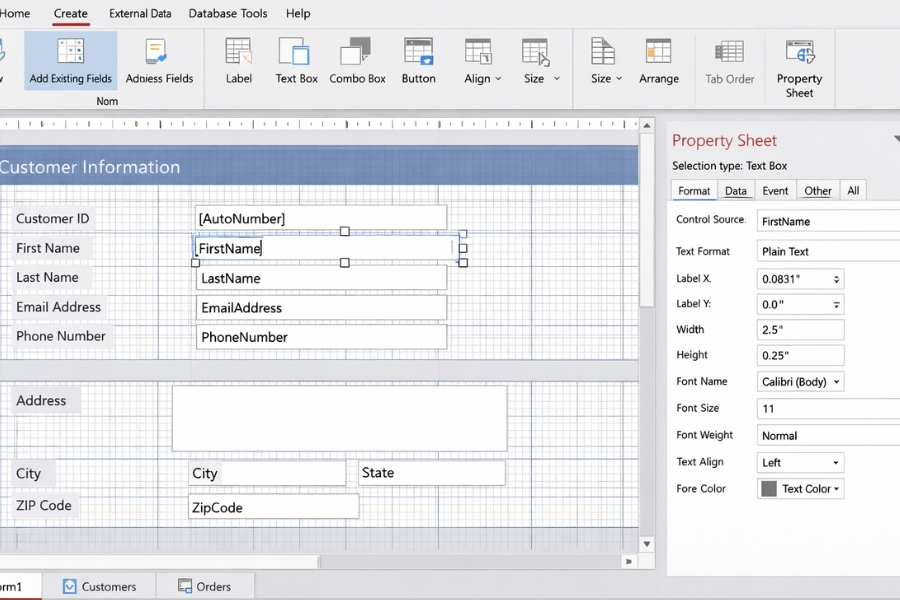 Cách Thực Hiện Form Nhập Liệu Access 365 7 Cách Thực Hiện Form Nhập Liệu Access 365