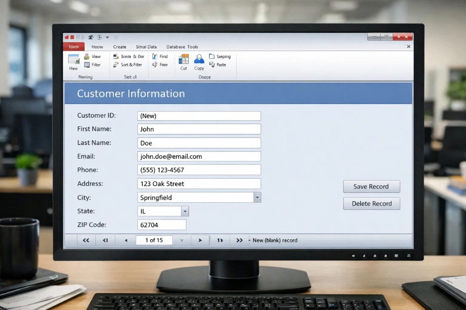 Cách Thực Hiện Form Nhập Liệu Trong Access 2010 5