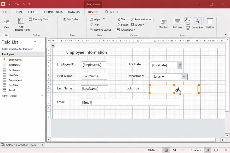 Cách Thực Hiện Form Nhập Liệu Trong Access 2016 4