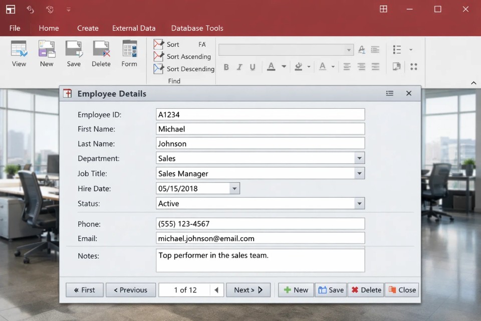 Cách Thực Hiện Form Nhập Liệu Trong Access 2016 5