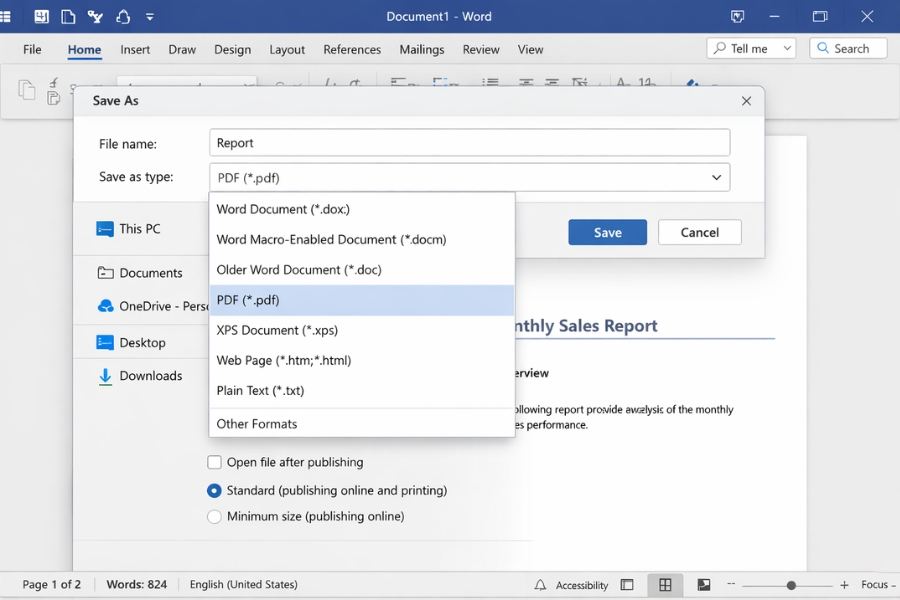 Cách Thực Hiện Lưu Thành PDF Office 2021 1 Cách Thực Hiện Lưu Thành PDF Office 2021