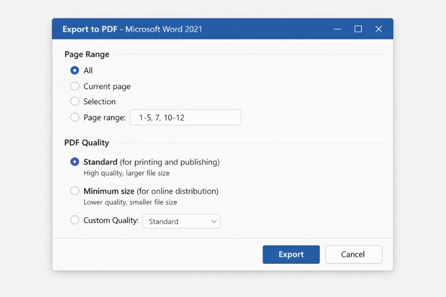 Cách Thực Hiện Lưu Thành PDF Office 2021 3 Cách Thực Hiện Lưu Thành PDF Office 2021