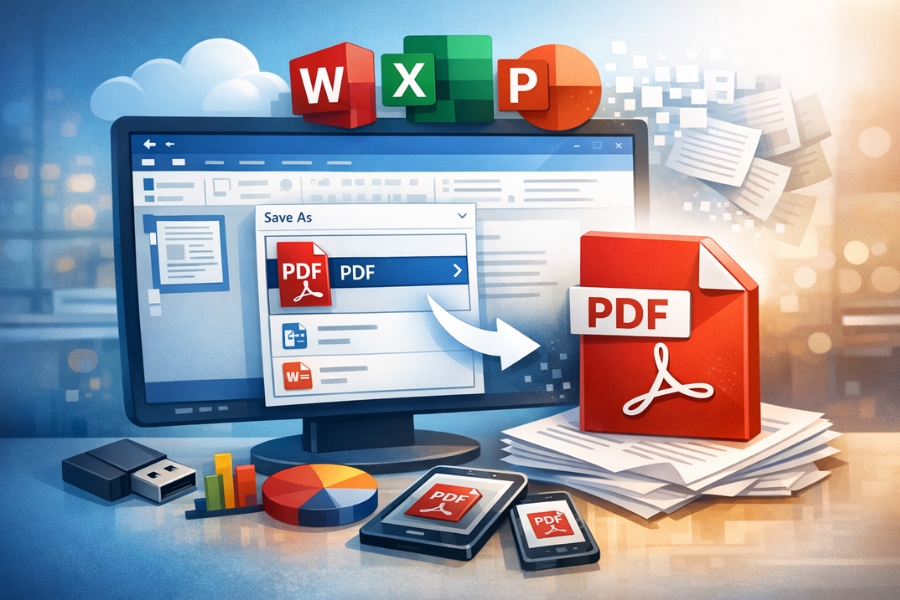 Cách Thực Hiện Lưu Thành PDF Office 2021