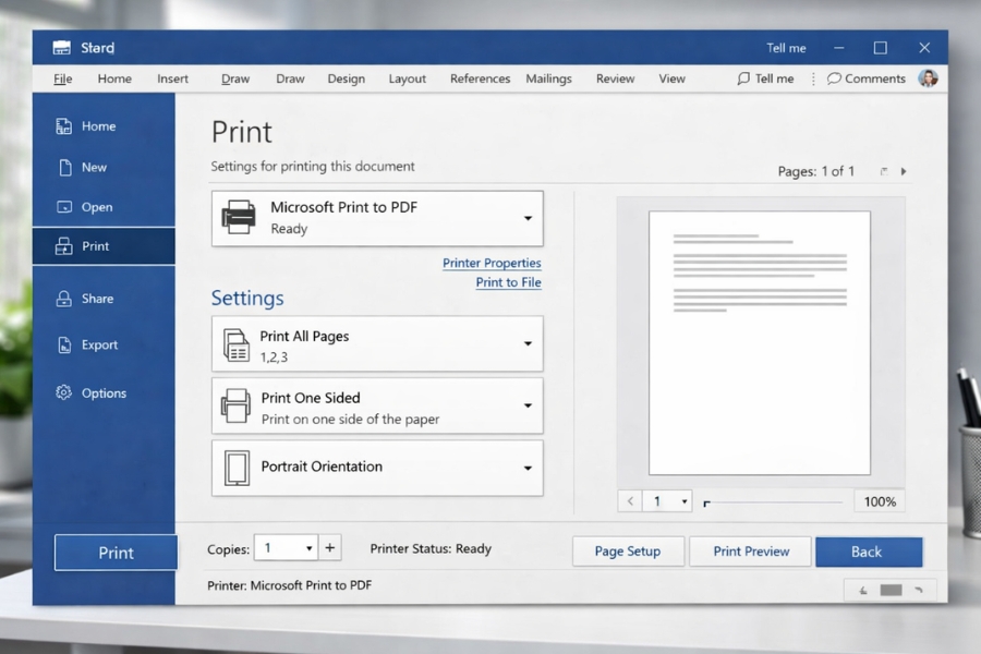Cách Thực Hiện Print To PDF Office 2019 13 Cách Thực Hiện Print To PDF Office 2019