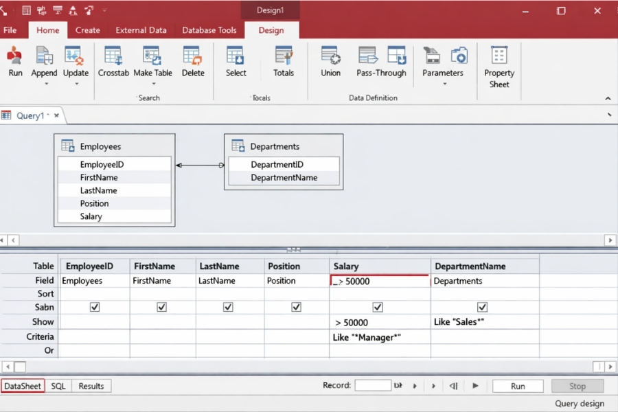 Cách Thực Hiện Query Join Và Lọc Dữ Liệu Access 2019